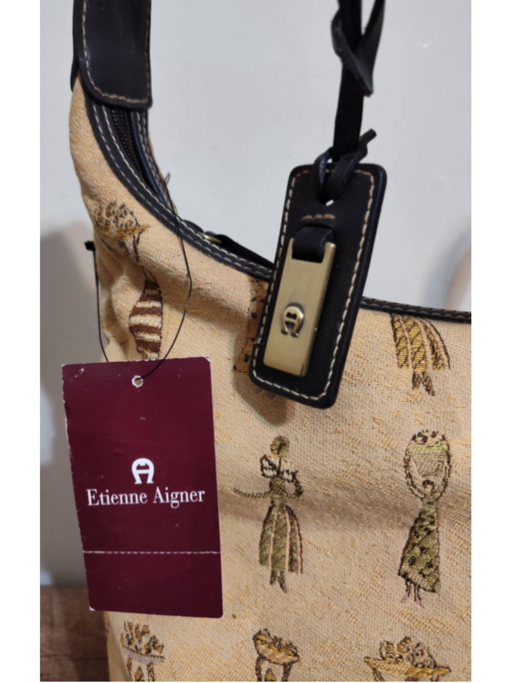 Etienne Aigner Carry Away Collection Tribal Ladies Hobo Handbag NWT - Picture 2 of 14